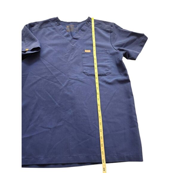 Figs Mens pocket scrub top size Small style# FM1500 Blue short sleeve - Picture 4 of 7
